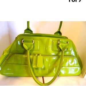 New MAXXIUM GREEN PATENT SHOULDER BAG